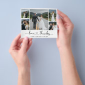 Chic Budget Foto Collage Wedding Danke Flyer (Gruppe)