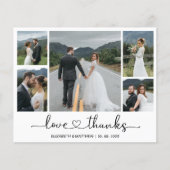 Chic Budget Foto Collage Wedding Danke Flyer (Vorne)