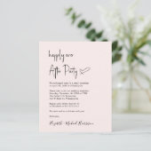 Chic Budget Foto Hochzeitsempfang Einladung (Stehend Vorderseite)