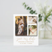 Chic Budget Foto Rettete unsere Einladung (Stehend Vorderseite)