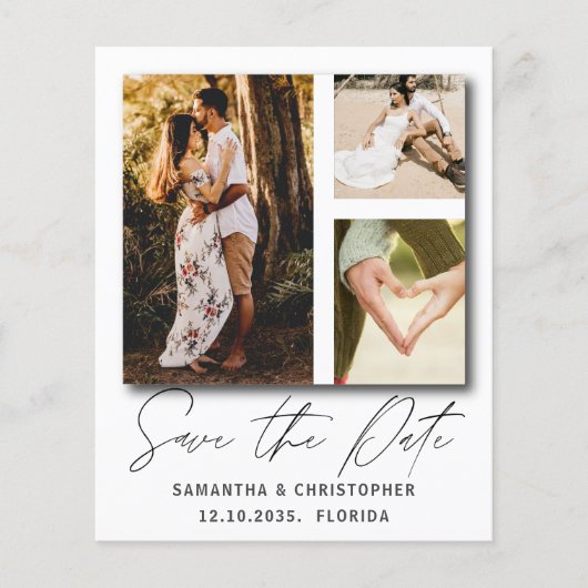 Chic Budget Foto Rettete unsere Einladung (Vorderseite)