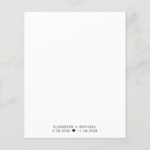 Chic Budget Hochzeitsempfang (Rückseite)