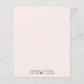 Chic Budget Pink Hochzeitsempfang Einladung (Rückseite)