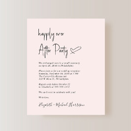 Chic Budget Pink Hochzeitsempfang Einladung