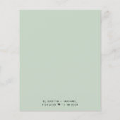 Chic Budget Sage Hochzeit Einladung (Rückseite)