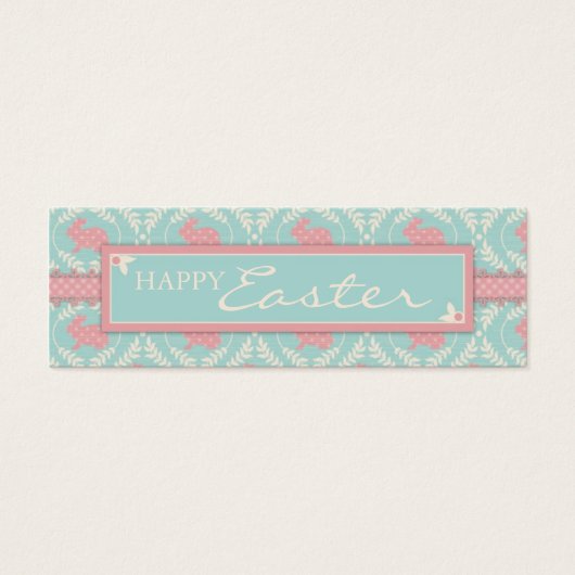 Chic Bunny Skinny-Geschenk-Tag (Vorderseite)