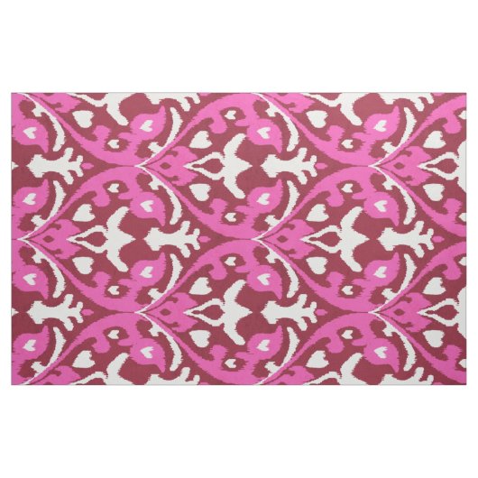 Chic bunt pink und crimson ikat Stammmuster Stoff (Fat Quarter (45,7 x 55,9 cm))
