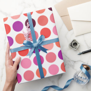 Chic bunt polka dots Muster monogramm Geschenkpapier