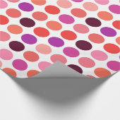 Chic bunt polka dots Muster monogramm Geschenkpapier (Ecke)