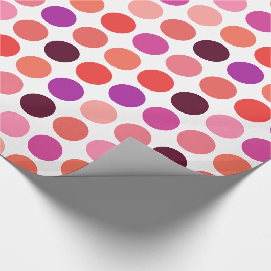Chic bunt polka dots Muster monogramm Geschenkpapier (Ecke)