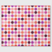 Chic bunt polka dots Muster monogramm Geschenkpapier (Flach)