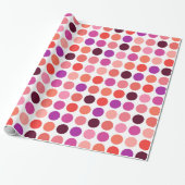 Chic bunt polka dots Muster monogramm Geschenkpapier (Ungerollt)