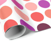 Chic bunt polka dots Muster monogramm Geschenkpapier (Rolleneckpunkt)