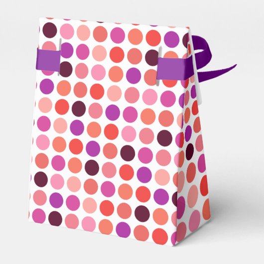 Chic bunt polka dots Muster monogramm Geschenkschachtel (Rückseite)