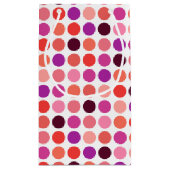 Chic bunt polka dots Muster monogramm Kleine Geschenktüte (Rückseite)