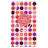 Chic bunt polka dots Muster monogramm Kleine Geschenktüte (Vorderseite)