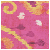 Chic bunt rosa-gelbes Tribal-Muster Stoff (Nahaufnahme)