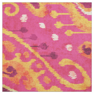 Chic bunt rosa-gelbes Tribal-Muster Stoff