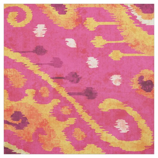 Chic bunt rosa-gelbes Tribal-Muster Stoff (Muster)