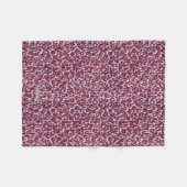 Chic buntes rotes lila Cheetah-Druckmuster Fleecedecke (Vorderseite (Horizontal))