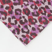 Chic buntes rotes lila Cheetah-Druckmuster Fleecedecke (Ecke)