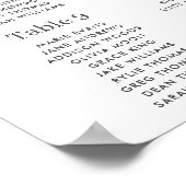 Chic Burgund Elfenbeinblütensitzkarte Poster (Ecke)