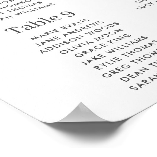 Chic Burgund Elfenbeinblütensitzkarte Poster (Ecke)