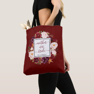Chic Burgund Marsala Mutter der Braut Hochzeit Tasche