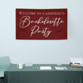 Chic Burgunder Junggesellinnenabschied Personalize Banner (Messeveranstaltung)