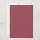 Chic-Burgunder- und Roségold-Probeessen  Einladung (Rückseite)