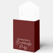 Chic Burgundy Bachelorette Party Personalized Geschenkschachtel (Offen)
