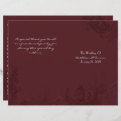 Chic Burgundy Blüh Wedding Program