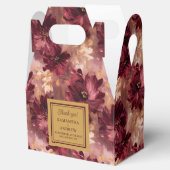 Chic Burgundy Blush Gold Gastgeschenk Hochzeit Ges Geschenkschachtel (Geöffnet)