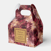 Chic Burgundy Blush Gold Gastgeschenk Hochzeit Ges Geschenkschachtel (Vorderseite)