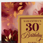 Chic Burgundy Blush Gold Wasserfarbe 30. Napkins Serviette