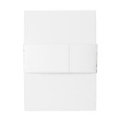 Chic Burgundy Burnt Orange Blumengrün Hochzeit Einladungsbanderole (Rückseitenbeispiel)