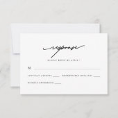Chic Burgundy Calligraphy Wedding Rsvp Response (Vorderseite)