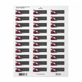 Chic Burgundy & Cream Floral Rücksendeadresse (Vorne)