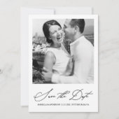 Chic Burgundy Foto Save the Date (Vorderseite)