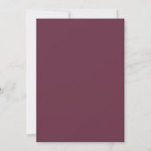 Chic Burgundy Foto Save the Date (Rückseite)