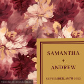 Chic Burgundy Gold Blush Wedding Paper Napkins Serviette