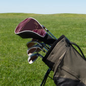 Chic Burgundy Gold Glitzer Agate Monogram Golf Headcover (In SItu)
