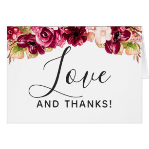 Chic Burgundy Green & Blush Pink Danke Foto