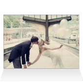 Chic Burgundy Green & Blush Pink Danke Foto (Innenansicht Horizontal (Oben))