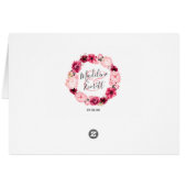 Chic Burgundy Green & Blush Pink Danke Foto (Rückseite Horizontal)