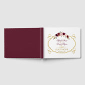 Chic Burgundy Marsala Floral Hochzeit im Herbst Gästebuch (Voll)