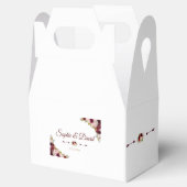 Chic Burgundy Marsala Floral Hochzeit im Herbst Geschenkschachtel (Geöffnet)