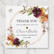 Chic Burgundy Orange Bloral HerbstHochzeit im Herb