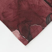 Chic Burgundy Red Floral Fleecedecke (Ecke)