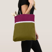 Chic Burgundy Red Golden Olive White Color Block Tasche (Von Nahem)